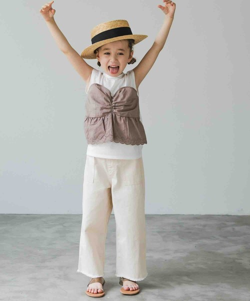 pairmanon（ペアマノン）の「キャミドッキングレースブラウス 無地 ガールズ（シャツ/ブラウス・キッズ・ブラック/モカ/ラベンダー・100/110/120/90/140/150/130）」の11枚目の写真