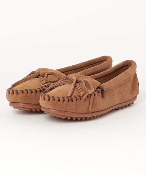 Minnetonka（ミネトンカ）の「MINNETONKA(ミネトンカ) KILTY SUEDE MOC/キルティー スエード モカシン /MN403（モカシン/デッキシューズ・レディース・ブラック/ダークブラウン/ブラウン/グレー/サンドベージュ/タン・8/6.5/7.5/6/7/5.5）」の3枚目の写真