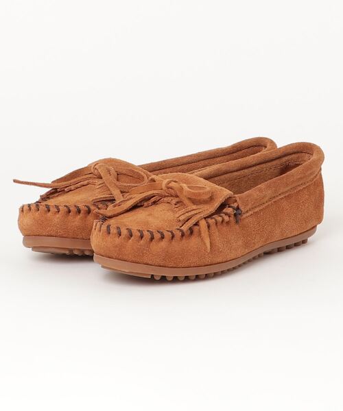 Minnetonka（ミネトンカ）の「MINNETONKA(ミネトンカ) KILTY SUEDE MOC/キルティー スエード モカシン /MN403（モカシン/デッキシューズ・レディース・ブラック/ダークブラウン/ブラウン/グレー/サンドベージュ/タン・8/6.5/7.5/6/7/5.5）」の4枚目の写真