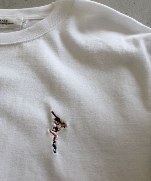 LiSS(リス)の「【Ls】【LiSS】レジェンド刺繍Tシャツ~Baseball~(Tシャツ/カットソー・メンズ・ホワイト/ブラック/カーキ/ネイビー・0/1/2/3)」の5枚目の写真
