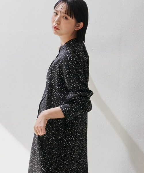 フレアロングシャツワンピース