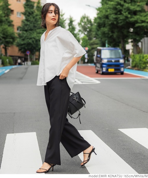 coca(coca)(コカ)の「キーネックドルマンシャツ(シャツ/ブラウス・レディース・ホワイト/ブラウン・M/L)」の13枚目の写真