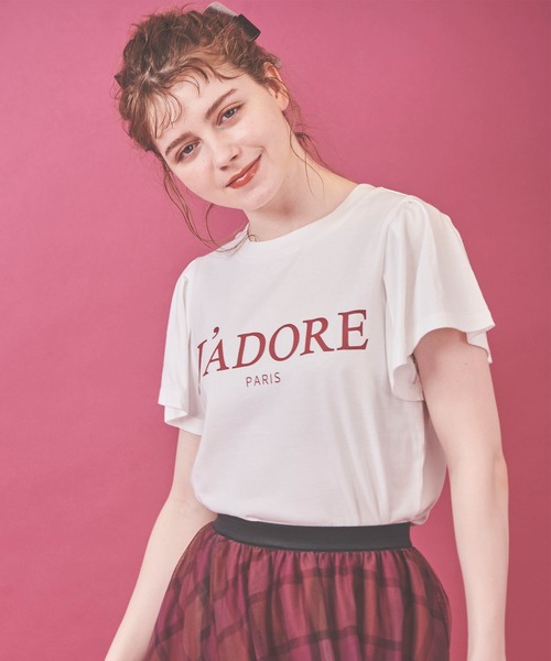 31 Sons de mode（トランテアン　ソン　ドゥ　モード）の「ロゴＴシャツ（Tシャツ/カットソー・レディース・ラベンダー/オフホワイト/ブラック・36）」の4枚目の写真