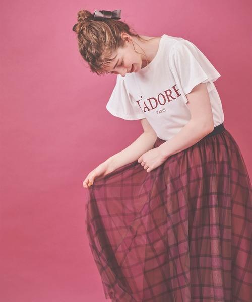 31 Sons de mode（トランテアン　ソン　ドゥ　モード）の「ロゴＴシャツ（Tシャツ/カットソー・レディース・ラベンダー/オフホワイト/ブラック・36）」の15枚目の写真