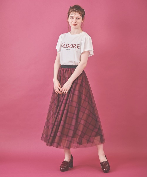 31 Sons de mode（トランテアン　ソン　ドゥ　モード）の「ロゴＴシャツ（Tシャツ/カットソー・レディース・ラベンダー/オフホワイト/ブラック・36）」の6枚目の写真