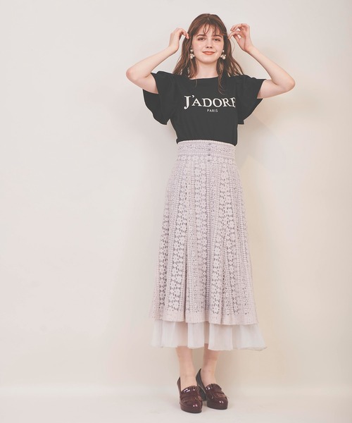 31 Sons de mode（トランテアン　ソン　ドゥ　モード）の「ロゴＴシャツ（Tシャツ/カットソー・レディース・ラベンダー/オフホワイト/ブラック・36）」の21枚目の写真