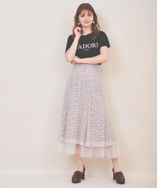 31 Sons de mode（トランテアン　ソン　ドゥ　モード）の「ロゴＴシャツ（Tシャツ/カットソー・レディース・ラベンダー/オフホワイト/ブラック・36）」の20枚目の写真