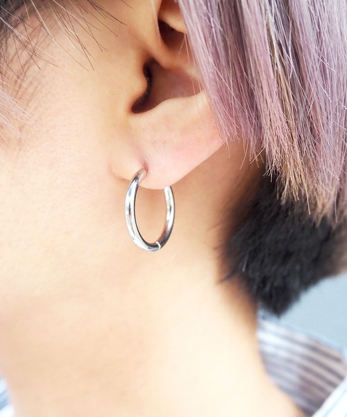 Diliraba(ディリラバ)の「【Diliraba】サージカルステンレス シルバー フープピアス(ピアス(両耳用)・レディース・シルバー・FREE)」の16枚目の写真