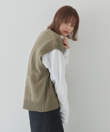 flaner | ケーブルニットベスト(ベスト)