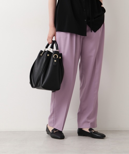 NATURAL BEAUTY BASIC（ナチュラルビューティーベーシック）の「エッグシルエットパンツ（その他パンツ・レディース・ブラック/ブラウン/ラベンダー・SMALL/MEDIUM/X-SMALL）」の12枚目の写真