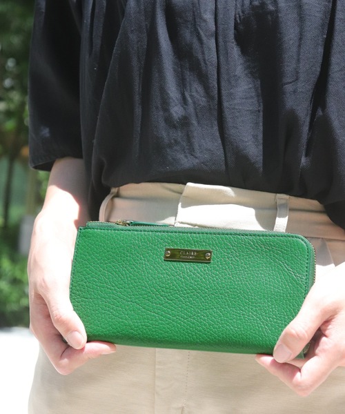 CLAIRE(クレア)の「【CLAIRE】イタリアンレザー無地シュリンクL字ウォレット(財布・レディース・ブラック/グレー/レッド/オフホワイト/カーキ/シルバー/イエロー/オレンジ/グリーン/サンドベージュ/ラベンダー/サンドグレー/キャメル/ピンクベージュ/ブルーグレー/シャンパン・FREE)」の9枚目の写真