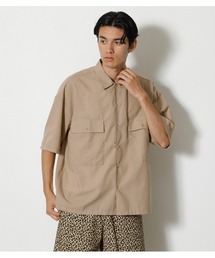 AZUL by moussy | REPREVE W POCKET BIG SHIRT/リプリーブWポケットビッグシャツ(シャツ/ブラウス)