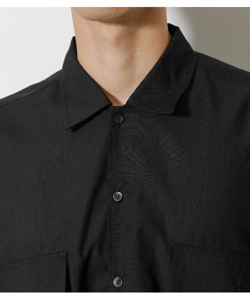 AZUL by moussy（アズールバイマウジー）の「REPREVE W POCKET BIG SHIRT/リプリーブWポケットビッグシャツ（シャツ/ブラウス・メンズ・ベージュ/ブラック・MEDIUM/LARGE）」の22枚目の写真