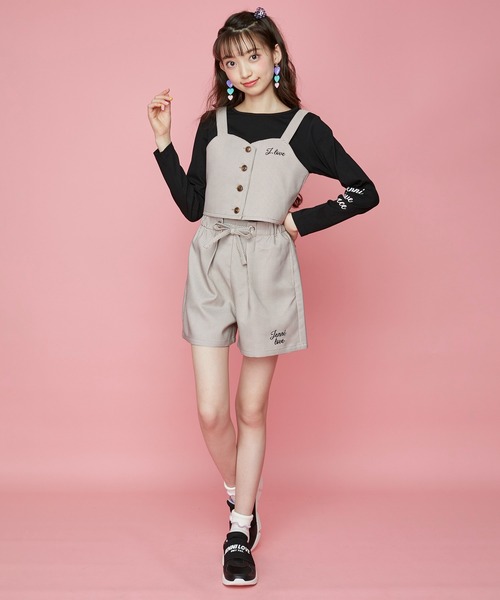 JENNI love（ジェニィラブ）の「千鳥柄ウエストリボンショーパン（その他パンツ・キッズ・サックスブルー/ベージュ/ブラック・130cm/140cm/150cm/160cm）」の21枚目の写真