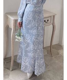 ニュアンスフラワーマーメイドスカート【セットアップ着用可能】