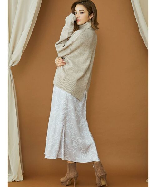 RESEXXY（リゼクシー）の「ニュアンスフラワーマーメイドスカート【セットアップ着用可能】（スカート・レディース・ベージュ/ブラウン/ブルー・FREE）」の5枚目の写真