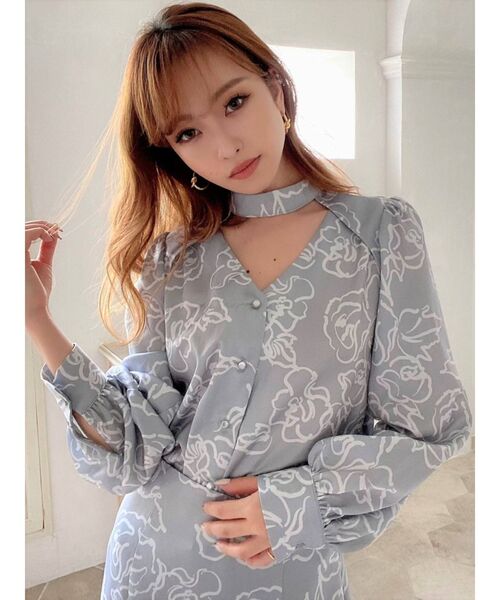 RESEXXY（リゼクシー）の「ニュアンスフラワーマーメイドスカート【セットアップ着用可能】（スカート・レディース・ベージュ/ブラウン/ブルー・FREE）」の12枚目の写真