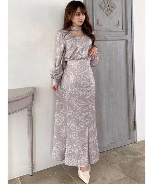 RESEXXY（リゼクシー）の「ニュアンスフラワーマーメイドスカート【セットアップ着用可能】（スカート・レディース・ベージュ/ブラウン/ブルー・FREE）」の18枚目の写真