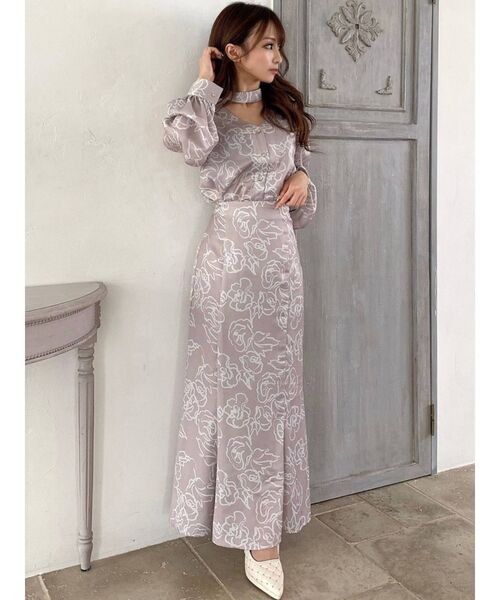 RESEXXY（リゼクシー）の「ニュアンスフラワーマーメイドスカート【セットアップ着用可能】（スカート・レディース・ベージュ/ブラウン/ブルー・FREE）」の19枚目の写真