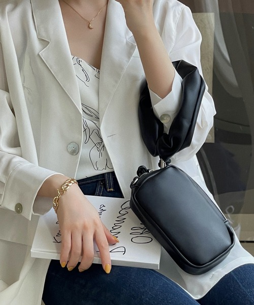 etade(エタード)の「【etade】chouchou 2way shoulder bag etda11(ショルダーバッグ・レディース・ホワイト/ブラック/グリーン/ライトベージュ・FREE)」の7枚目の写真