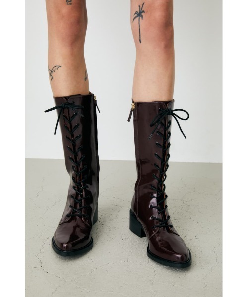 MOUSSY（マウジー）の「LACE UP MIDDLE ブーツ（ブーツ）」 - WEAR