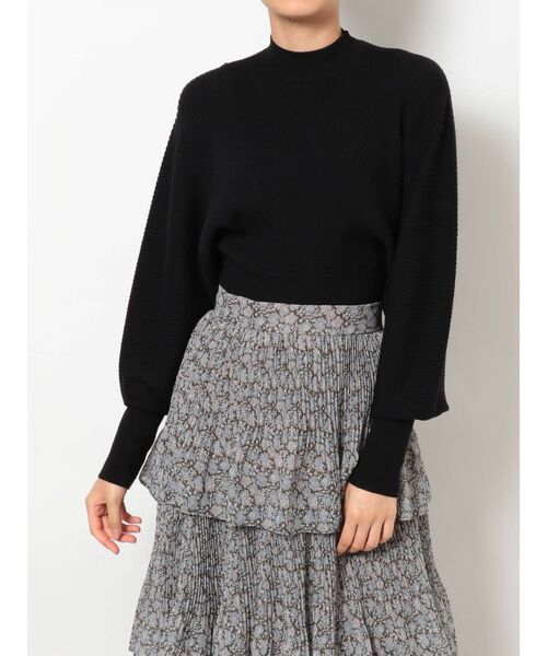 MERCURYDUO（マーキュリーデュオ）の「リブデザインコンパクトドルマンニット（ニット/セーター・レディース・オフホワイト/ブラック/ピンク/ベージュ・FREE）」の3枚目の写真