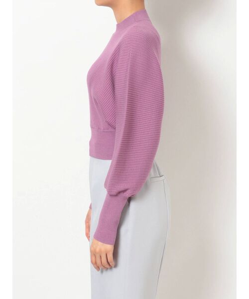 MERCURYDUO（マーキュリーデュオ）の「リブデザインコンパクトドルマンニット（ニット/セーター・レディース・オフホワイト/ブラック/ピンク/ベージュ・FREE）」の15枚目の写真