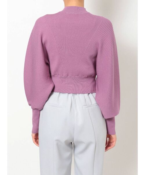 MERCURYDUO（マーキュリーデュオ）の「リブデザインコンパクトドルマンニット（ニット/セーター・レディース・オフホワイト/ブラック/ピンク/ベージュ・FREE）」の8枚目の写真