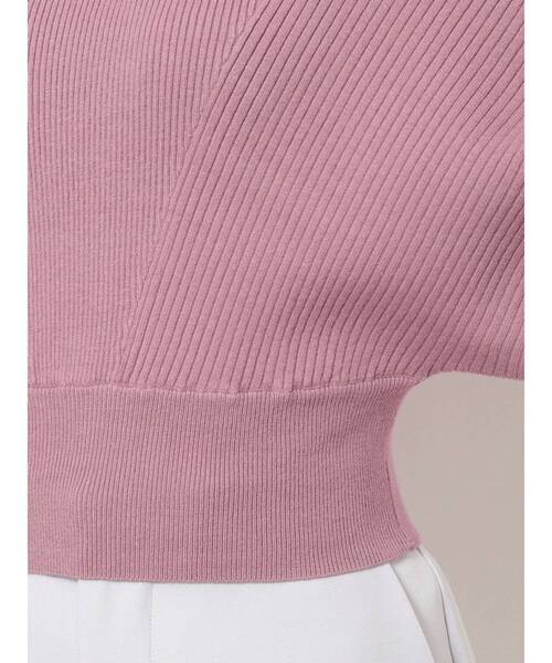 MERCURYDUO（マーキュリーデュオ）の「リブデザインコンパクトドルマンニット（ニット/セーター・レディース・オフホワイト/ブラック/ピンク/ベージュ・FREE）」の19枚目の写真