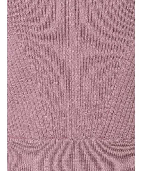 MERCURYDUO（マーキュリーデュオ）の「リブデザインコンパクトドルマンニット（ニット/セーター・レディース・オフホワイト/ブラック/ピンク/ベージュ・FREE）」の9枚目の写真