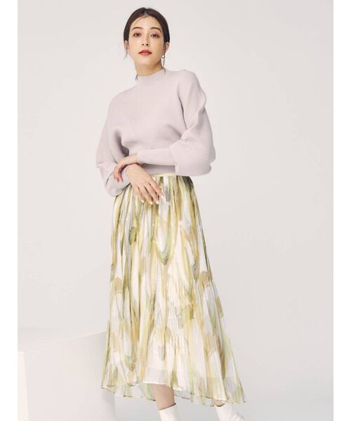 MERCURYDUO（マーキュリーデュオ）の「リブデザインコンパクトドルマンニット（ニット/セーター・レディース・オフホワイト/ブラック/ピンク/ベージュ・FREE）」の17枚目の写真