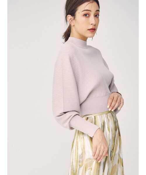 MERCURYDUO（マーキュリーデュオ）の「リブデザインコンパクトドルマンニット（ニット/セーター・レディース・オフホワイト/ブラック/ピンク/ベージュ・FREE）」の14枚目の写真