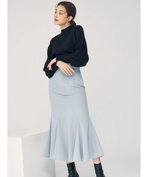 MERCURYDUO（マーキュリーデュオ）の「リブデザインコンパクトドルマンニット（ニット/セーター・レディース・オフホワイト/ブラック/ピンク/ベージュ・FREE）」の11枚目の写真