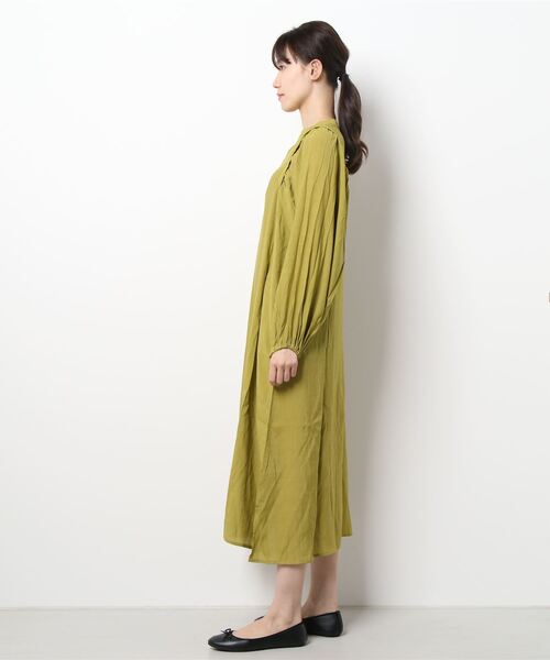 coca（coca）（コカ）の「ボリュームスリーブシャツワンピース（ワンピース・レディース・ブラック/マスタード・M/L）」の3枚目の写真