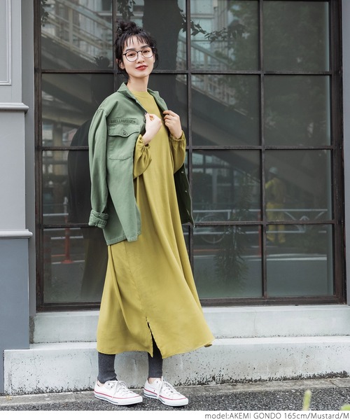 coca（coca）（コカ）の「ボリュームスリーブシャツワンピース（ワンピース・レディース・ブラック/マスタード・M/L）」の17枚目の写真