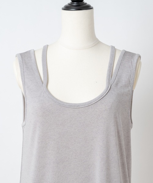 Rewde(ルゥデ)の「【ドラマ着用】タンクトップ(1R15-07194)(タンクトップ・レディース・ブラック/ベージュ/パープル/グレー系1・M)」の10枚目の写真
