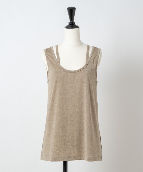 Rewde(ルゥデ)の「【ドラマ着用】タンクトップ(1R15-07194)(タンクトップ・レディース・ブラック/ベージュ/パープル/グレー系1・M)」の12枚目の写真