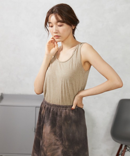 Rewde(ルゥデ)の「【ドラマ着用】タンクトップ(1R15-07194)(タンクトップ・レディース・ブラック/ベージュ/パープル/グレー系1・M)」の13枚目の写真
