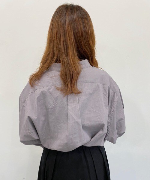nemne store（ネンネストア）の「夢が広がるソデフリル刺繍シャツ（シャツ/ブラウス・レディース・ベージュ/パープル/オフホワイト/カーキ・フリー）」の17枚目の写真