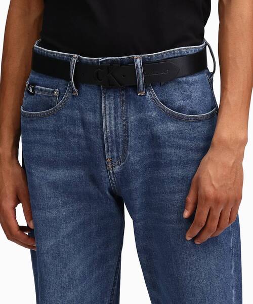 Calvin Klein Jeans Accessory(カルバン・クラインジーンズアクセサリー)の「モノグラムロゴ HW エナメル ベルト(ベルト・メンズ・ブラック/ブラック系・85/95/90/100)」の6枚目の写真
