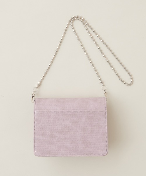 natural couture(ナチュラルクチュール)の「ボールチェーンミニショルダーバッグ(ショルダーバッグ・レディース・ブラウン/ピンク/その他1/その他2・FREE)」の5枚目の写真