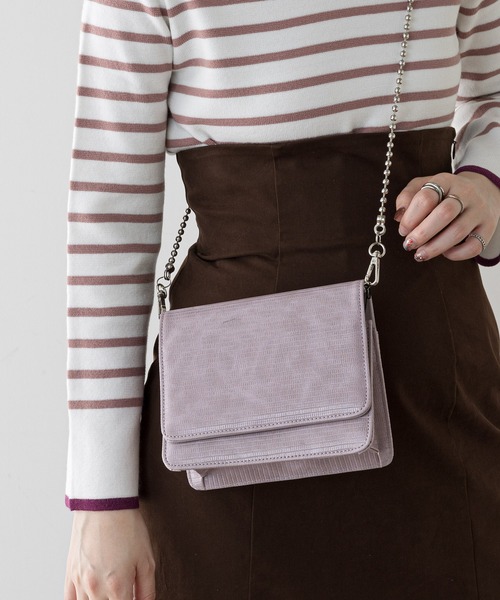 natural couture(ナチュラルクチュール)の「ボールチェーンミニショルダーバッグ(ショルダーバッグ・レディース・ブラウン/ピンク/その他1/その他2・FREE)」の17枚目の写真