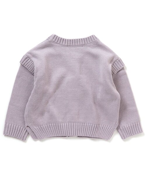 apres les cours（アプレレクール）の「2WAYゆったりニットカーディガン（カーディガン/ボレロ・キッズ・ラベンダー/アイボリー・130/110/90/140）」の10枚目の写真