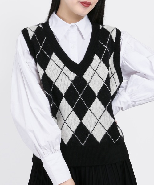 セール アーガイルニットベスト ベスト Wc ダブル シー のファッション通販 Zozotown