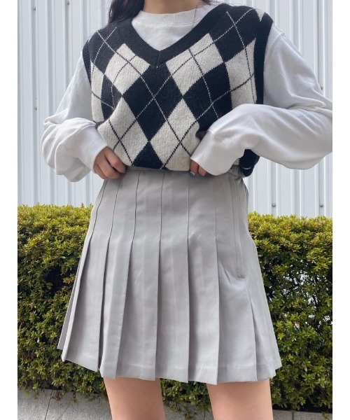 WC(ダブル シー)の「アーガイルニットベスト(ベスト・レディース・ブラック/ブラウン・FREE)」の11枚目の写真