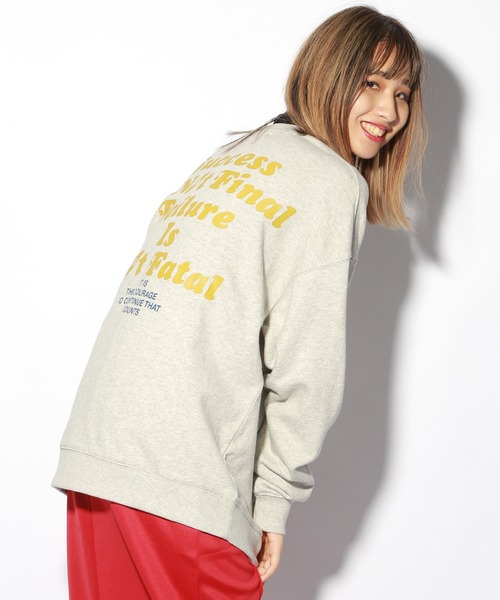 PBLIM（ページボーイリム）の「【PAGEBOYLIM】カラーロゴスウェット（Tシャツ/カットソー・レディース・グレー/ブラウン・MEDIUM/LARGE）」の5枚目の写真