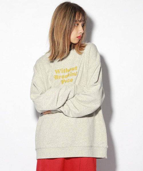 PBLIM（ページボーイリム）の「【PAGEBOYLIM】カラーロゴスウェット（Tシャツ/カットソー・レディース・グレー/ブラウン・MEDIUM/LARGE）」の7枚目の写真