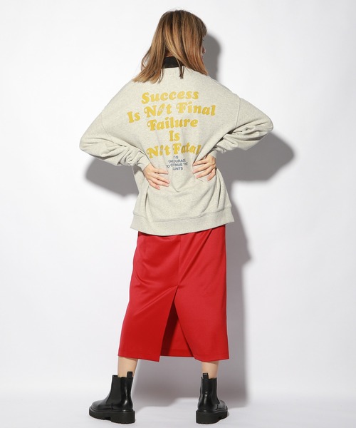 PBLIM（ページボーイリム）の「【PAGEBOYLIM】カラーロゴスウェット（Tシャツ/カットソー・レディース・グレー/ブラウン・MEDIUM/LARGE）」の8枚目の写真