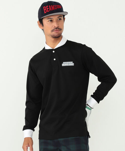 ＜MEN＞BEAMS GOLF ORANGE LABEL / ミニ襟 クレリック ロングスリーブ ポロシャツ