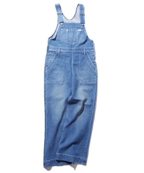 Wrangler(ラングラー)の「WRANGLER/ラングラー FLARE OVERALLS ワンポイント ブランドロゴ オーバーオール フレア(サロペット/オーバーオール・メンズ・アイボリー/ライトブルー・XS/S/M)」の2枚目の写真